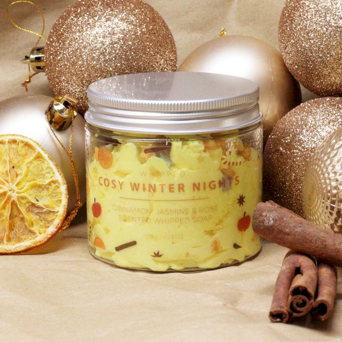 Cosy Winter Nights Whipped Soap 120g - SLS Free & Vegan-Friendly
